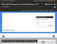 Tablet Screenshot of kvchirorehab.com